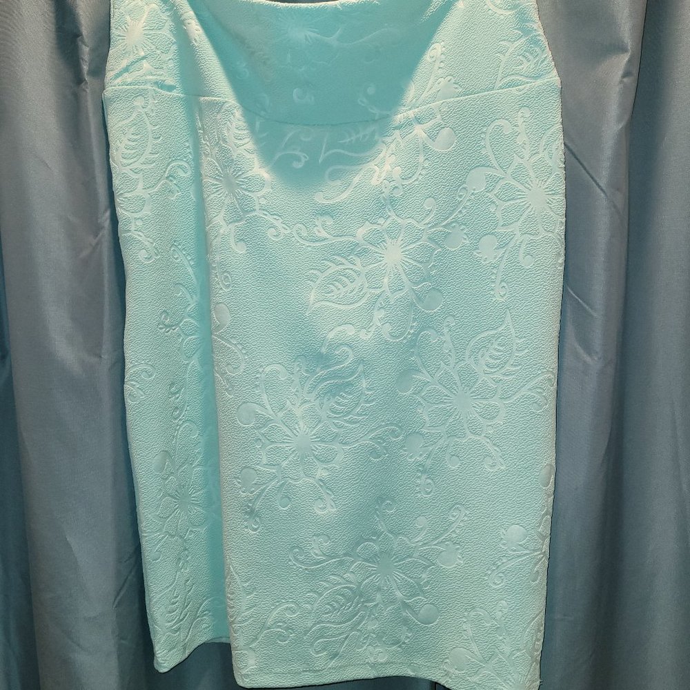 LuLaRoe Cassie Skirt Medium M Mint Green Yoga Band Pencil Knee Length